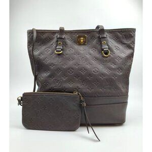 Pre-owned Louis Vuitton Monogram Citadine Empreinte PM Tote brown